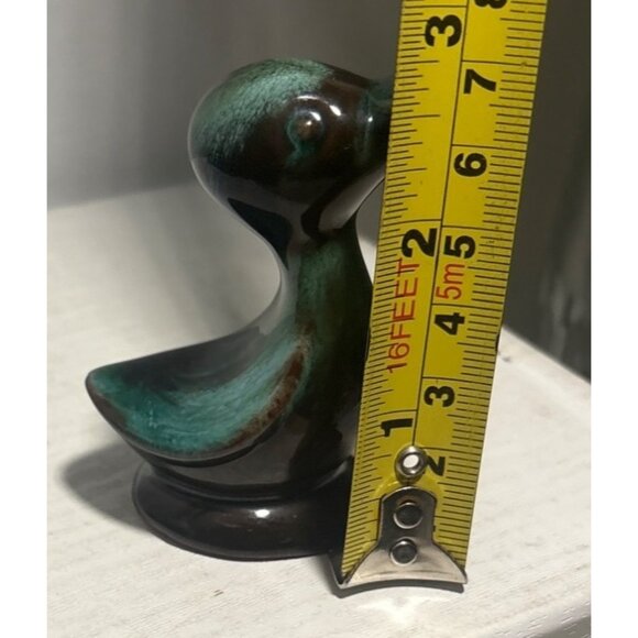 Blue Mountain Pottery Duck Family Set of 3 Green Drip Glaze MCM Vtg Canada - Picture 11 of 14
